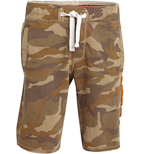 Superdry Men's Orange Label Fleece Shorts-Ejector Camo-Large