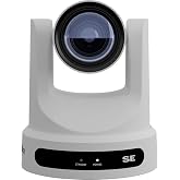 PTZOptics Move SE 12X Optical Zoom PTZ Camera - White | Auto-tracking PTZ camera with SDI, HDMI and USB for live streaming, video production and classrooms