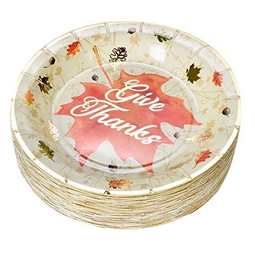 Gift Boutique Thanksgiving Fall Plates & Napkins Autumn Leaves for 50