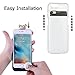 iPhone 6S Plus / 6 Plus (not for iPhone 6 / 6s) Battery Case Charger [Extra Bonus-Tempered Glass Screen Protector], i.VALUX 6800mAh External Battery Backup Protective Charger Case (White)