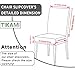 TIKAMI 1PCS Spandex Printed Fit Stretch Dinning Room Chair Slipcovers (1, Gray)