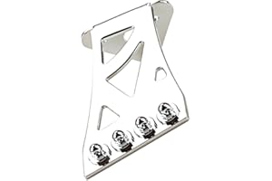 FOMIYES Metal Banjo Tailpiece 4 String Banjo Tailpiece Guitar Tailpiece Banjo Part Instrument Accessory 2.87X1.57X1.22in