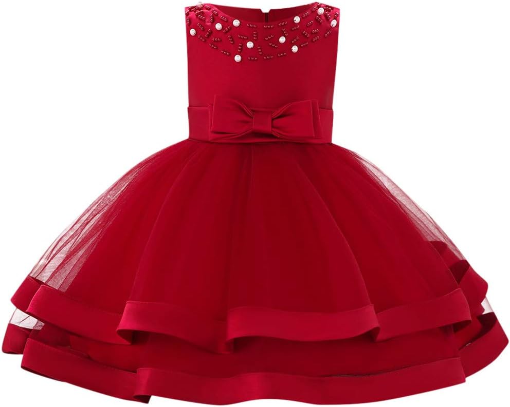 Kehen Infant Baby Girls Party Dress Princess Flowers Wedding Dresses Toddler Pageant Tulle Tutus