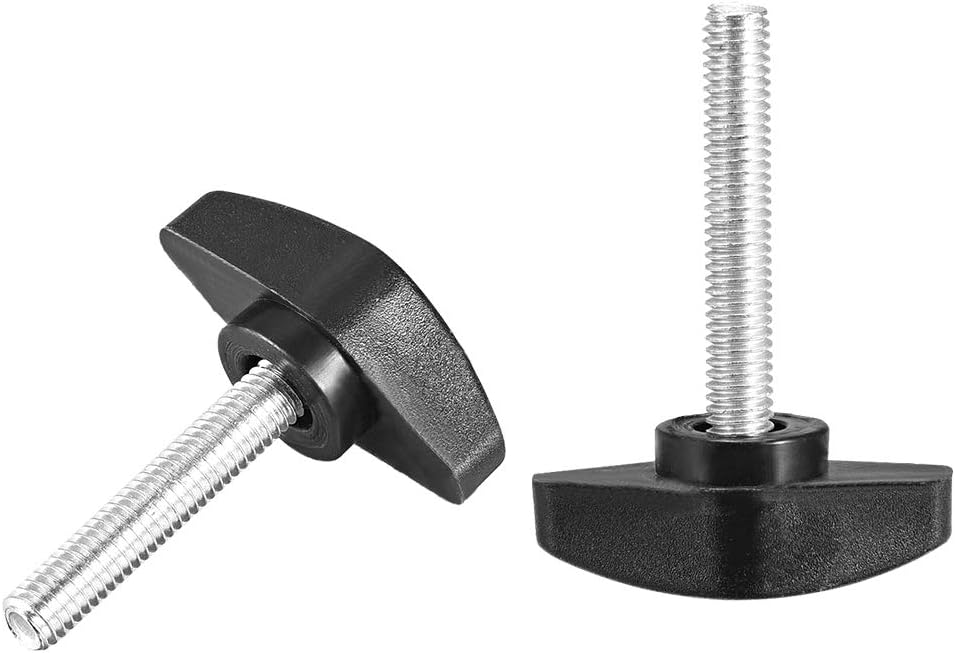 uxcell Clamping Handle Screw Knobs Handle M6 x 30mm Threaded T-Shape 2pcs, Black,silver, M6x30mm , 2pcs - Image 4