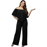KOH KOH Womens 2026 Long Pant Strapless Off Shoulder Pocket One Piece Jumpsuit Outfit