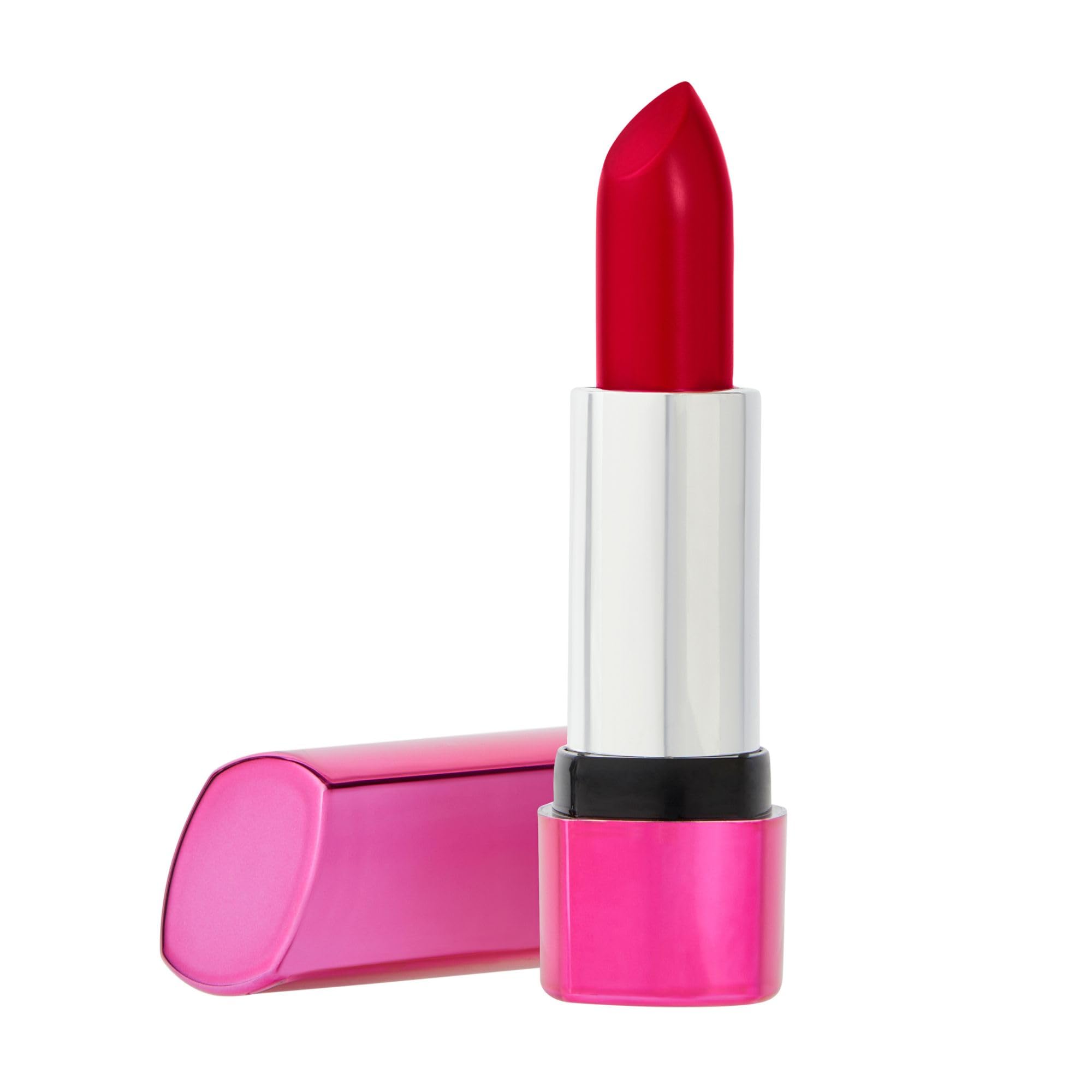 Sleek MakeUP Luxe Lip Satin Lipstick, Highly Pigmented, Hydrating, Creamy Formula, 100% Vegan, Reign (Hot Pink)
