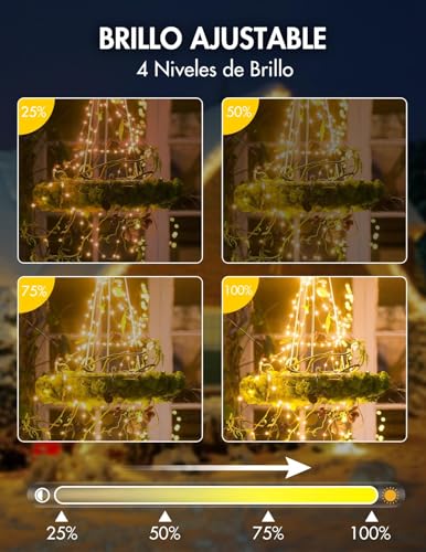 BESCOST Outdoor String Lights 100 m, 1000 LED String Lights, Outdoor Lights with 8 Modes, Waterproof Outdoor LED Lights, Decoration for Christmas, Party, Wedding, Patio, Garden, Festival, etc