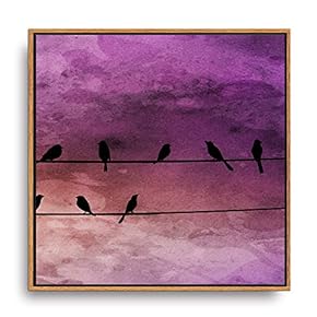 Framed Canvas Wall Art for Living Room, Bedroom Artistic Birds Canvas Prints for Modern Home Decoration Ready to Hang - 16"x16" inches