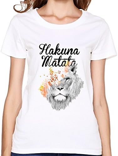 WYMY Women's T-shirt Hakuna Matata Size XL White