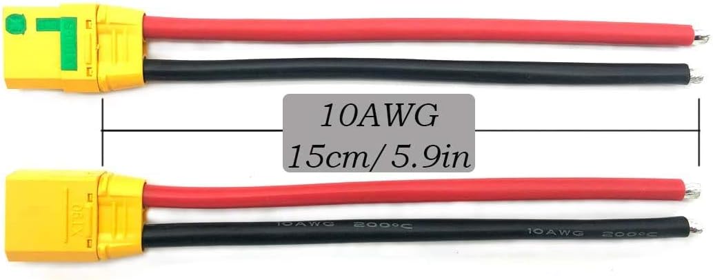 3 works Amass XT90S XT90 Wire XT-90S XT 90 Plug Male and Female Connector 150mm 10AWG Silicon Wire for RC Lipo Battery FPV Racing Drone - Image 5