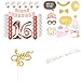 54 Pack Bonus - Ultimate Sweet 16 Party Bundle | Cake Topper | Birthday Sash | Birthday Banner | Photo Booth Props | 100% Satisfaction Guaranteed