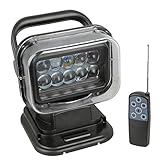 1pcs Black 12v 24v 50w 360 CREE LED Rotating Remote