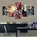 AtfArt 5 Piece Deadpool movie poster decoration (No Frame) Unframed HB25 50 inch x30 inch