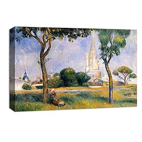 Canvas Wall Art Landscape at Beautiful by Pierre-Auguste Renoir Canvas Prints Home Artwork Decoration for Living Room,Bedroom - 12x18 inches