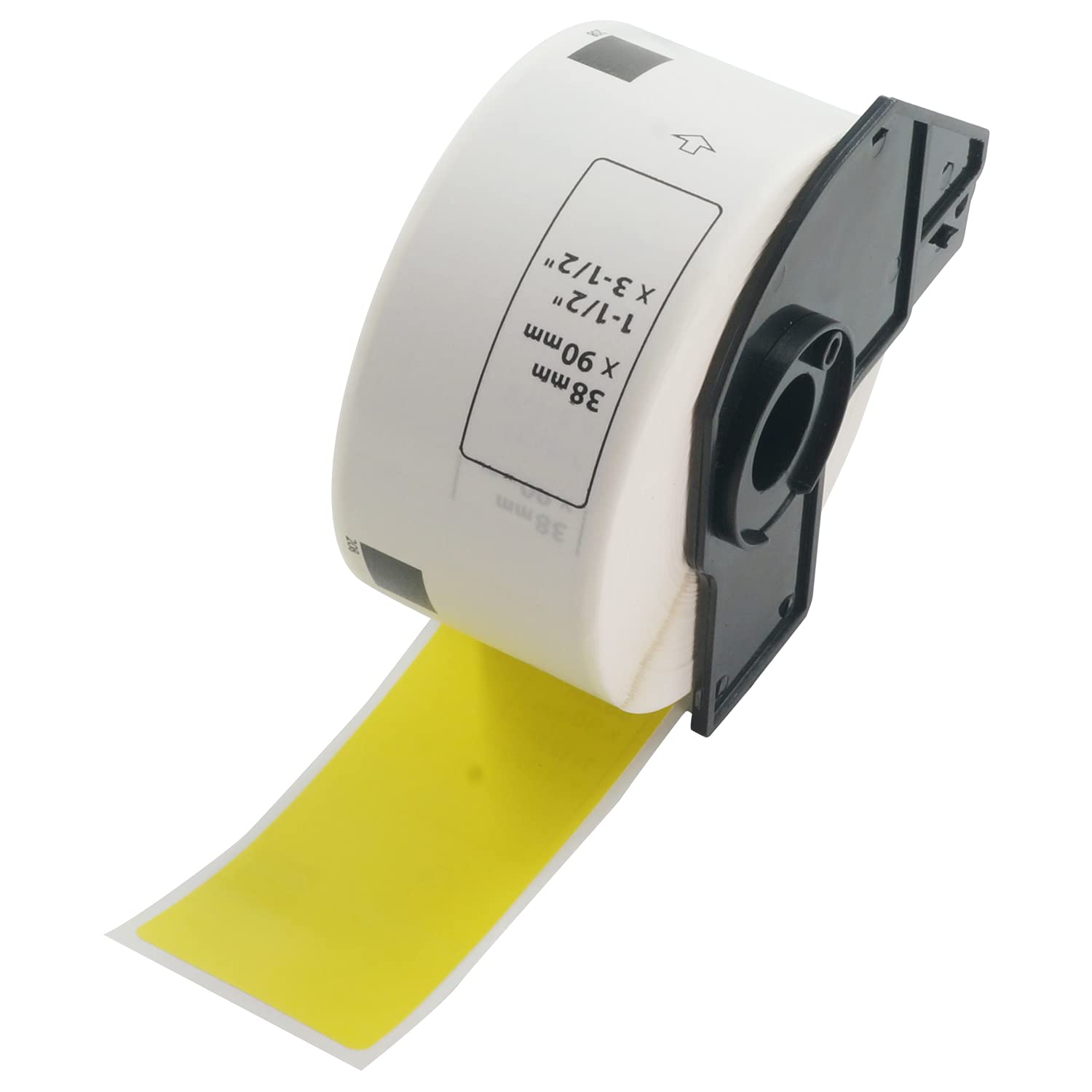 BETCKEY - 400 Yellow Labels Replacement for Brother DK-11208, 38mm x 90mm Large Address Labels Compatible with Brother QL Label Printers