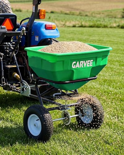 Garvee 130LBS Tow Behind Broadcast Spreader, Universal Hook Garden Spreader photo 12
