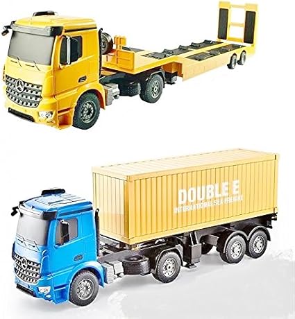 Amazon 2 4ghz 1 スケール 超大型 重機回送トレーラーラジコン 海上コンテナトレーラーラジコン 2台セット ラジコン ドローン 通販