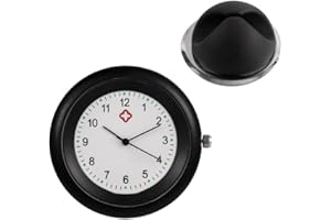 UEYGHEP Black : Clip-on Stethoscope Clock with Second Hand, Perfect Pocket Accessory for Nurse Week Gift
