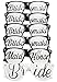 Bridal Bachelorette Party Favors - Wedding Kit - Bride & Bridesmaid Party Sunglasses - Set of 6 Pairs - Themed Novelty Glasses for Memorable Moments & Fun Photos (6pc Set, Black & White)
