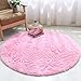 Noahas 4-Feet Luxury Round Area Rugs Super Soft Living Room Bedroom Carpet Woman Yoga Mat, Pink