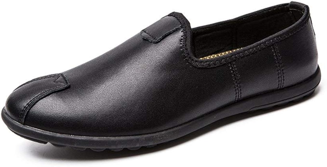 round toe vegan loafers