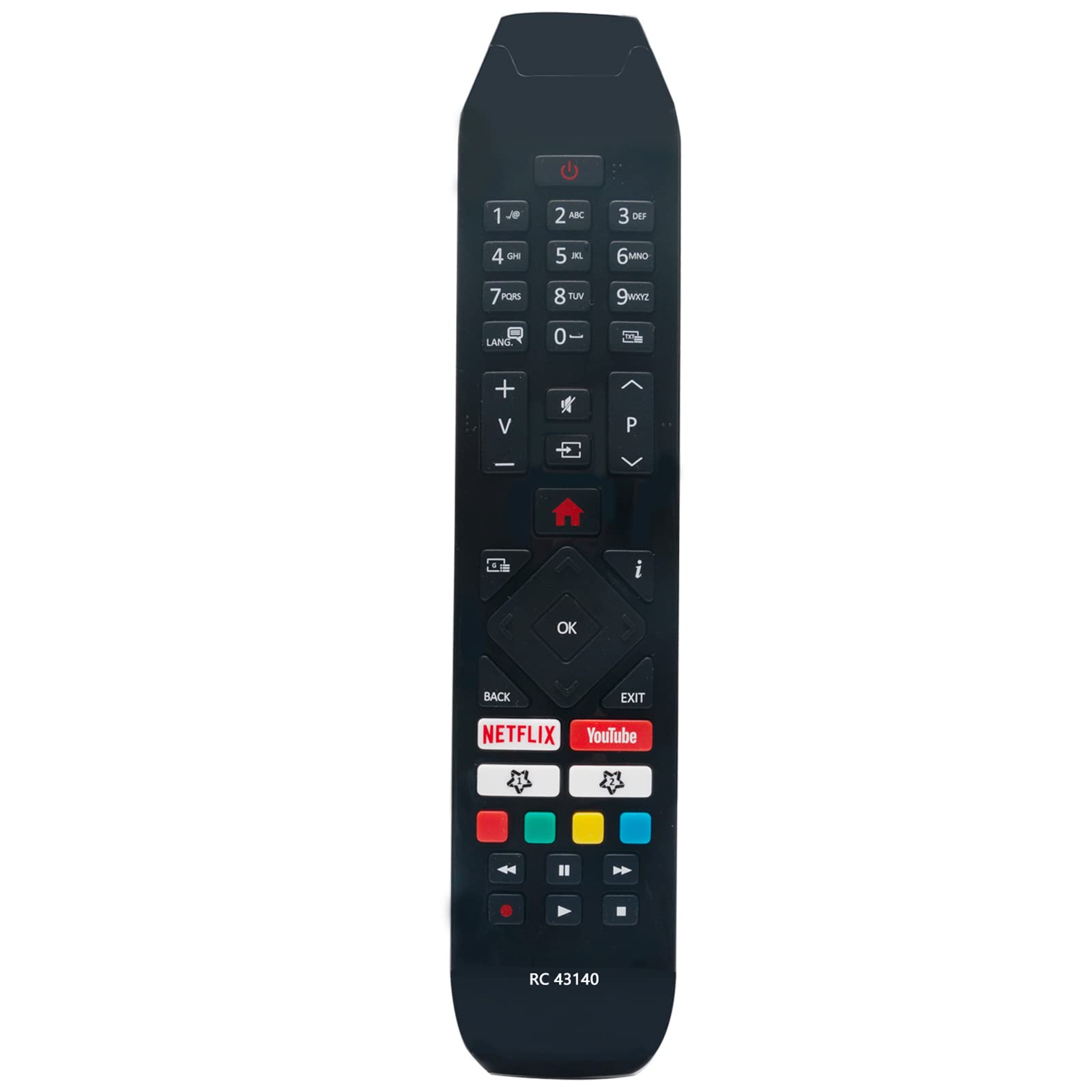 Replacement Remote Control RC43140 Fit for Hitachi UHD TV 49HK5600 65HK5300 43HK5300 43HK5300W 43HK6300 43HK6500 43HL7300 55HK5300W 55HK6003 55HL7300 70HAL7350 58HK5300 58HK5600 65HL7300 70HL7300