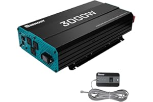 Renogy 3000W 12V Pure Sine Wave Inverter 3000 Watt Solar Power Battery Converter 12VDC to 120Vac ETL Listed