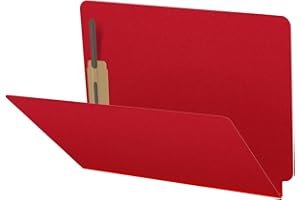 ECOM FOLDERS 25 Pt. Pressboard Classification Folders, Full Cut End Tab, Letter Size, No Dividers, Deep Red (Box of 25)