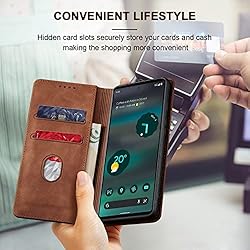 Jasonyu Flip Wallet Case for Google Pixel 6A