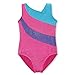 One-piece Rainbow Stripes Ballet Tutu Dancing Athletic Leotard for Little Girl (100(2-3Y), Hotpink)
