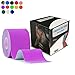 Kinesiology Theraeputic Tape Physio for Athletic Sports Recovery Pain Relieve Strong Adhesion Waterproof Original Cotton Uncut 2 Inch x 16.4 Feet (Purple)