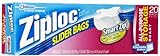 Ziploc 02150 Slider Storage Bag, 1 Qt, 20-count