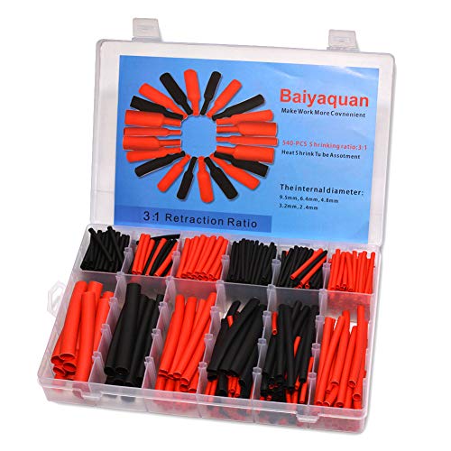 540 Pcs Heat Shrink Tubing Assortment, Assortment 3: 1 Heat Shrink Tubing Sleeving Waterproof,10 Sizes Heat Shrink Tubing Electrical Wire Cable Wrap Assortment Kit Set (3:1) - Thumbnail 6