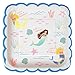 Meri Meri Let's Be Mermaids Party Collection Plates and Napkins Party Pack (Mermaid Large Plate/Shell Small Napkin)