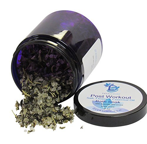 Post Workout Bath Tea Soak With Epsom Salts, Dried Flowers and Essential Oils