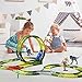 Dinosaur Toys Race Tracks for Kids, 360° Route Race Car Flexible Track Set, Children's DIY Variety Assembly Flexible Tracks, Perfect Birthday Toys for 3 4 5 6 Years Old Kids Boys and Girls(168Pcs)