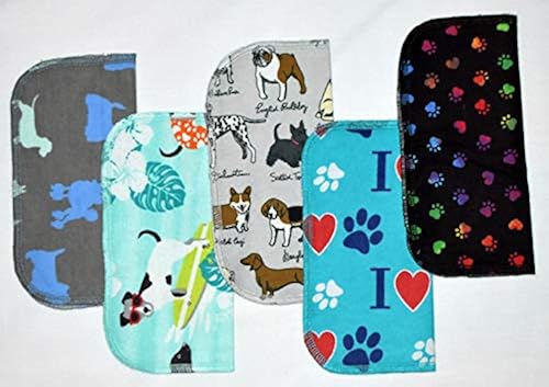 2 Ply Printed Flannel 8x8 Inches Set Of 5 Happy Winter...