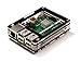 C4Labs Zebra Case Kit for Raspberry Pi 3B+, 3, 2, 2B and B+ Heat Sinks and Power Cord Included-Black Ice
