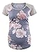 BBHoping Women's Maternity Tops Short & Long Sleeve Baseball Crew Neck Classic Side Ruched Pregnancy T-Shirt