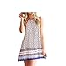 FLYMALL Paisley Print Halter Neck Shift Dress Mini Dress