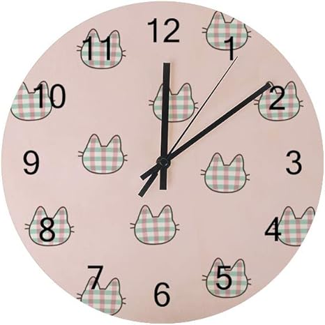 Amazon Co Jp 旅人 掛け時計 木製 壁掛け時計 連続秒針 天然木 置き時計 静音 おしゃれ 北欧 かわいい ピンク 猫 無騒音 静か 電波 サイレント リビング 部屋装飾 プレゼント クロック ホーム キッチン