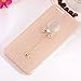 Iphone 6 cases,I-Fashion 3D Cute Bling Glitter Rubber Case with Sparkly Crystal Rhinestones bow knot pearls pendant Charms for iphone 6/6s Champagne Gold