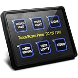DCFlat Waterproof 3 Gang / 4 Gang / 6 Gang Circuit LED Car Marine Boat Rocker Switch Panel with Fuse Dual USB + Power Socket Breaker Voltmeter Overload Protection (Touch-Sensitive Panel)