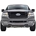 EAG Replacement Upper Grille Black Front Hood Full Grill with Emblem Clip Fit for 04-08 F-150