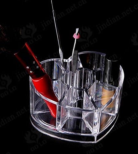 HOTGEE(TM) Acrylic Heart Shape Cosmetic Organizer Makeup Brushes Holder (1, Heart Shape)