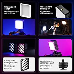 ULANZI VL49 Pro RGB Video Light, Mini Rechargeable