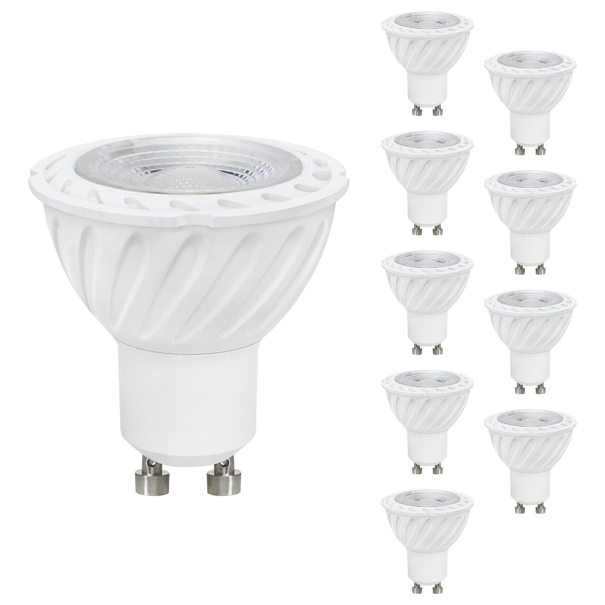 Long Life Lamp Company GU10 LED Bulb Cool White 4000k 5w 38 Degree 10 Pack Not dimmable