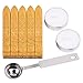 Outus Manuscript Sealing Wax Sticks without Wicks with Spoon and Candles for Envelops Postage Letter, 8 Pieces Totally (Gold)