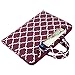 MOSISO Laptop Shoulder Bag Compatible with 13-13.3 inch MacBook Pro, MacBook Air, Notebook Computer, Canvas Carrying Briefcase Sleeve Case Quatrefoil MO-QAF002