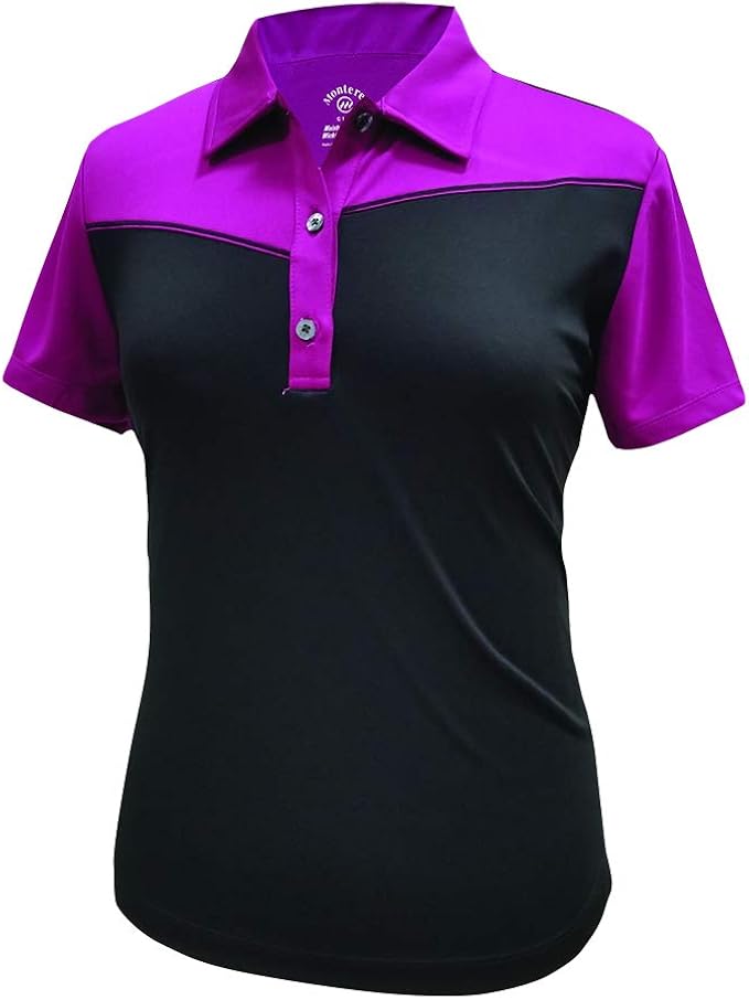 women's color block polo shirts